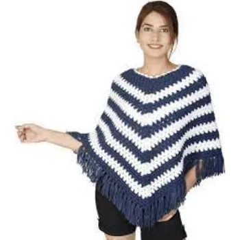 Knitted Crochet Woolen Poncho